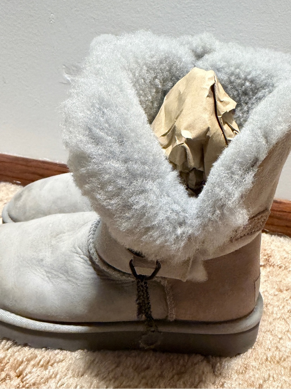 UGG Women's Light Gray Shearling Winter Boots